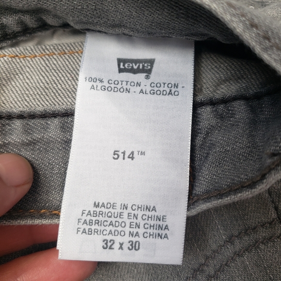 Levi's 514 Straight Grey Denim 32/30 - Picture 4 of 6